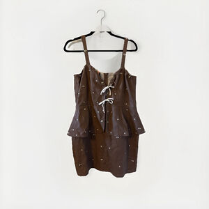 Fanm Mon Brown Mini Dress